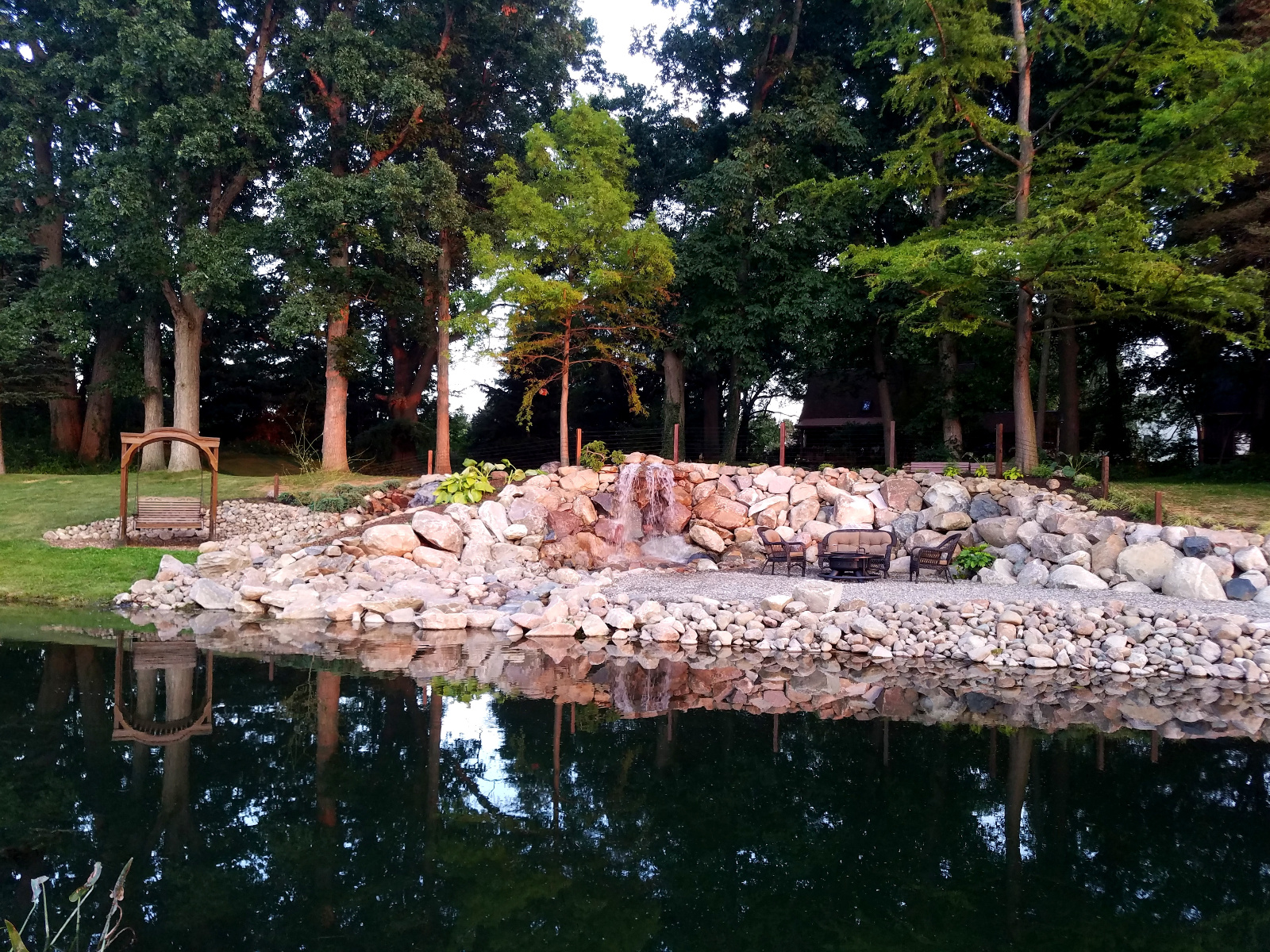 DISTANT VIEW OF  WATERFALL