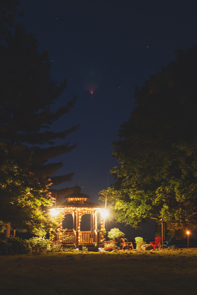 CEDAR GAZEBO IN STARRY SKY