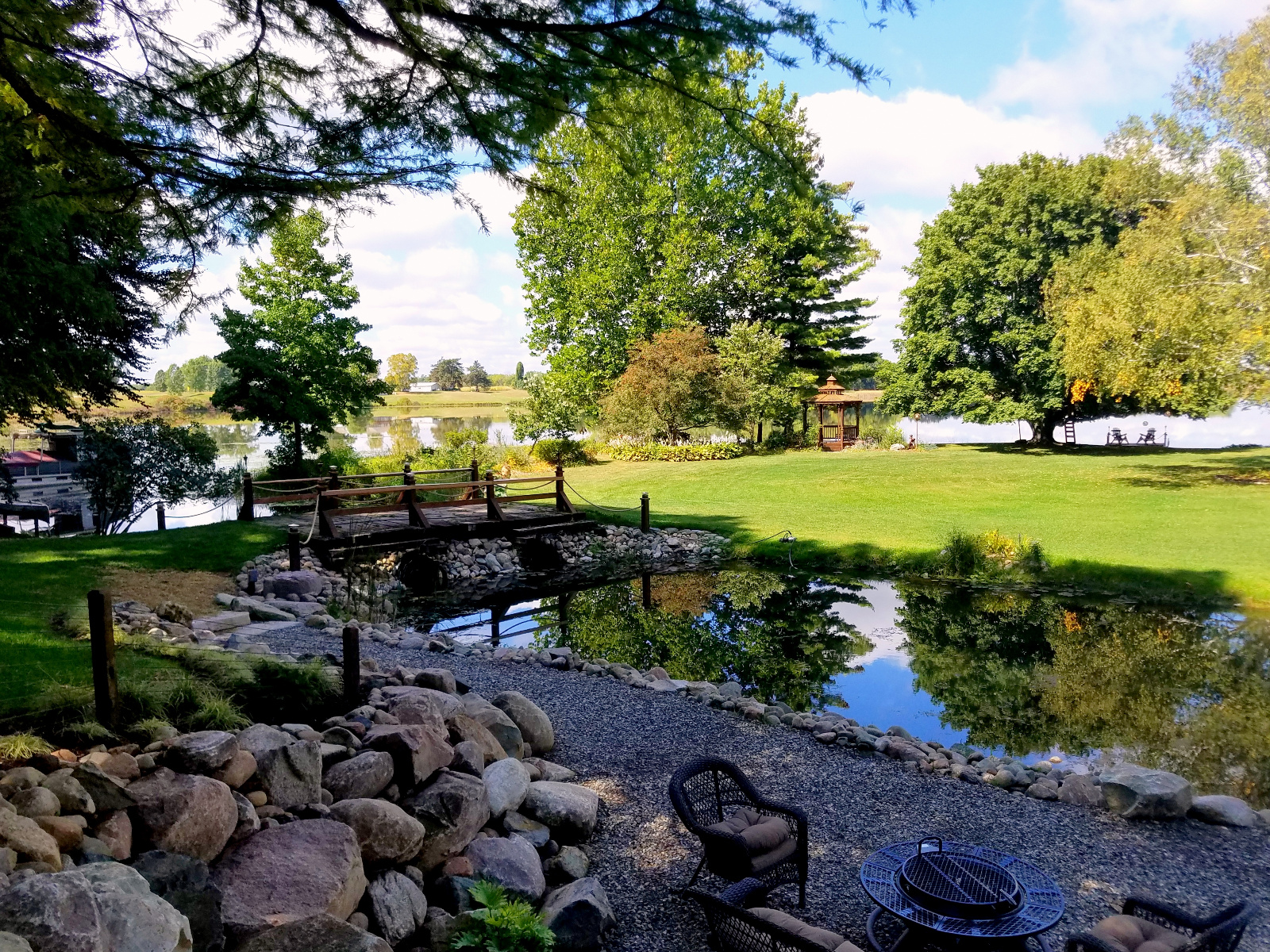 The Cedar Gazebo side of the Island