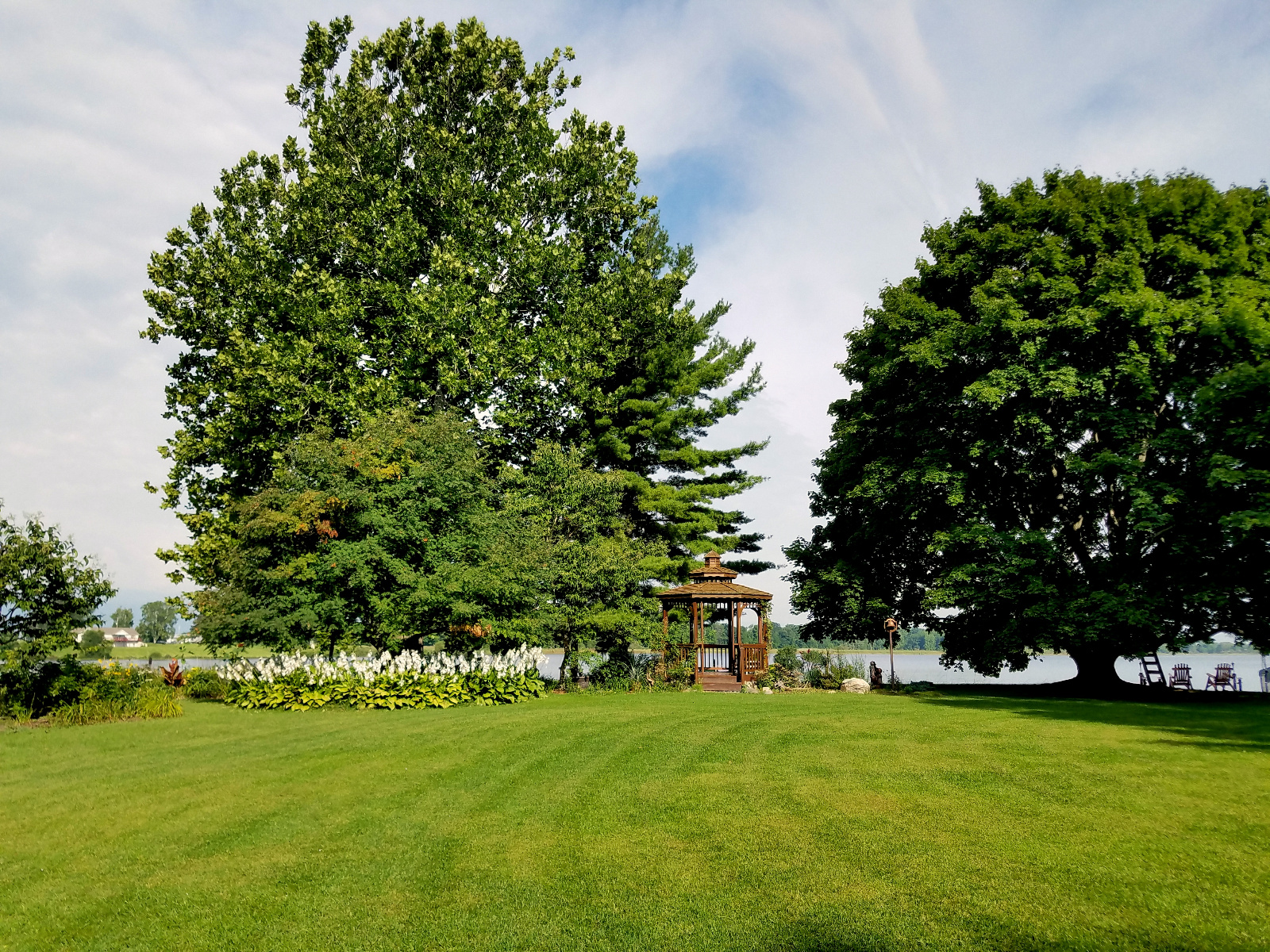 Distant view of the Cedar Gazebo