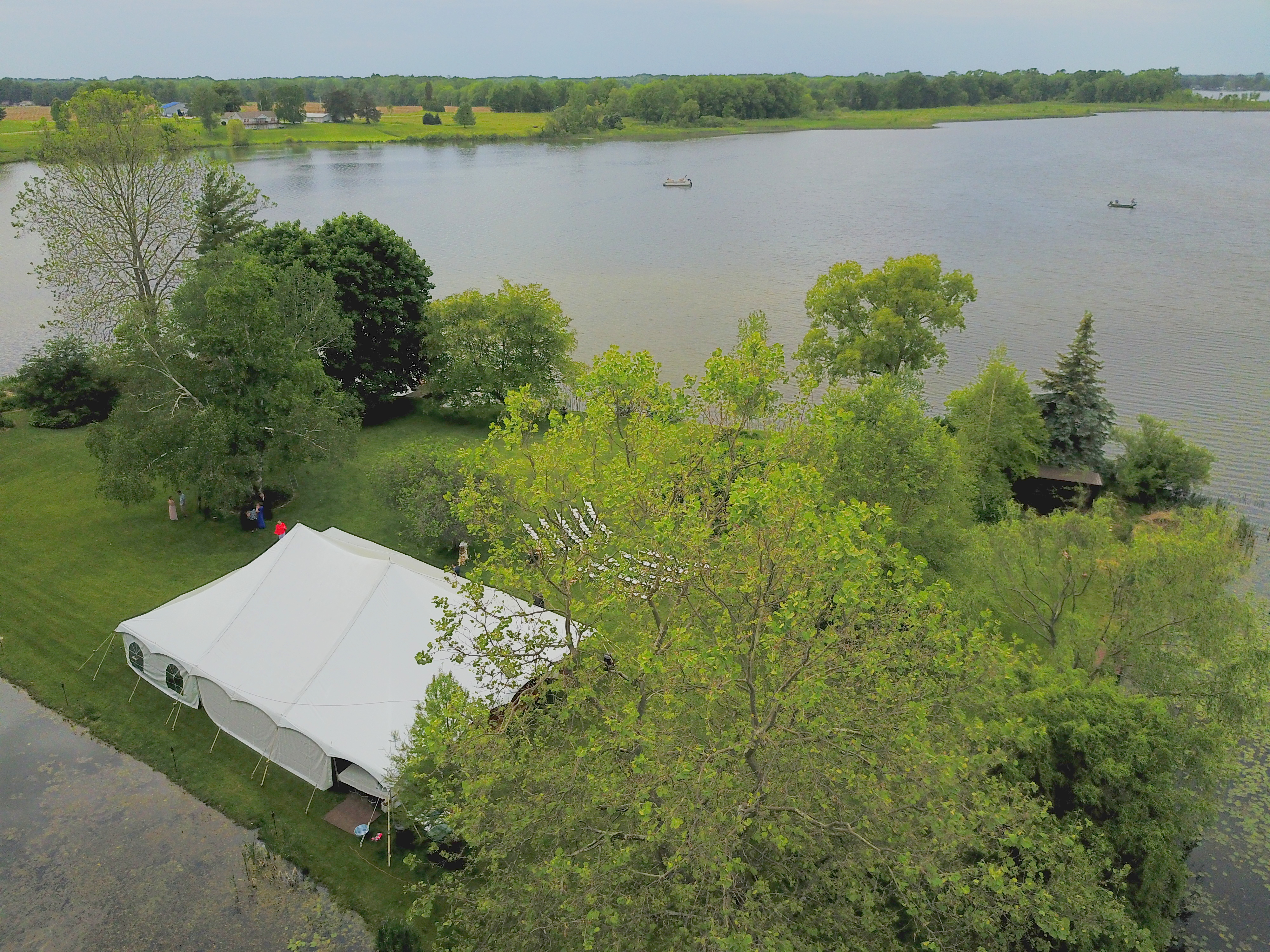 Island overview by drone