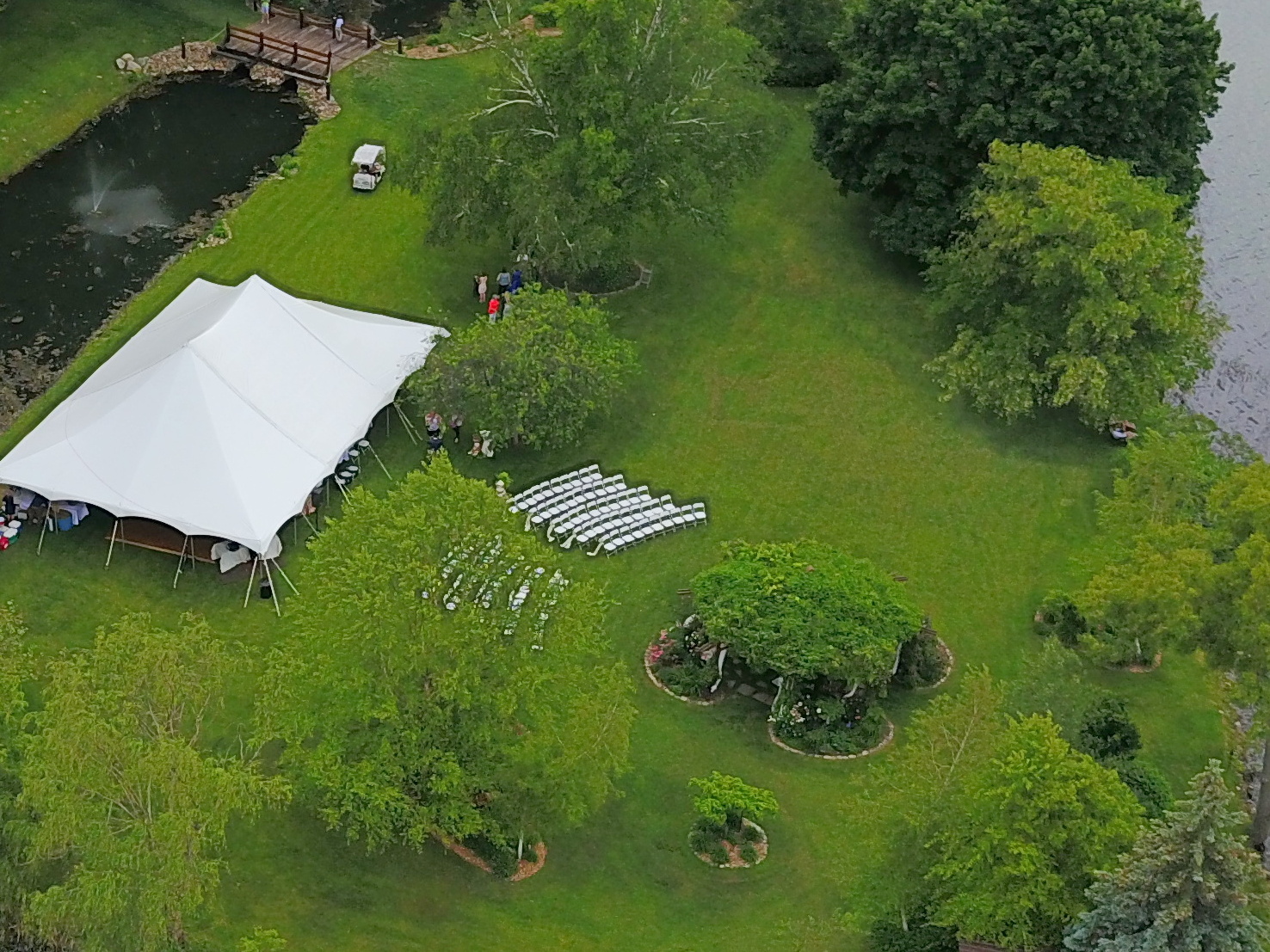 Island overview by drone