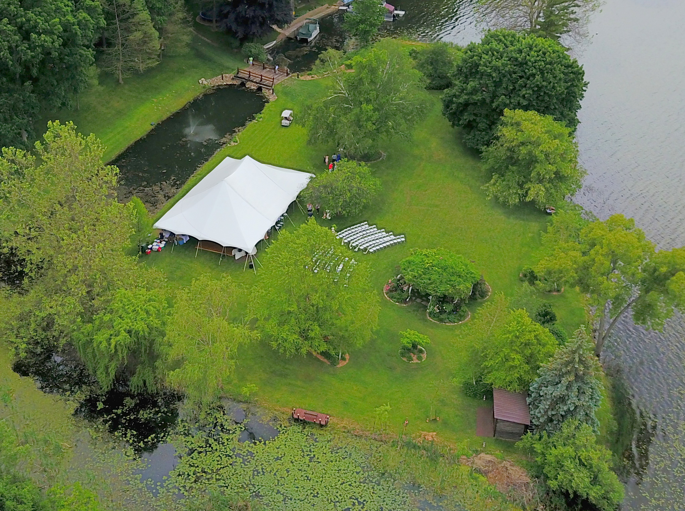 Island overview by drone