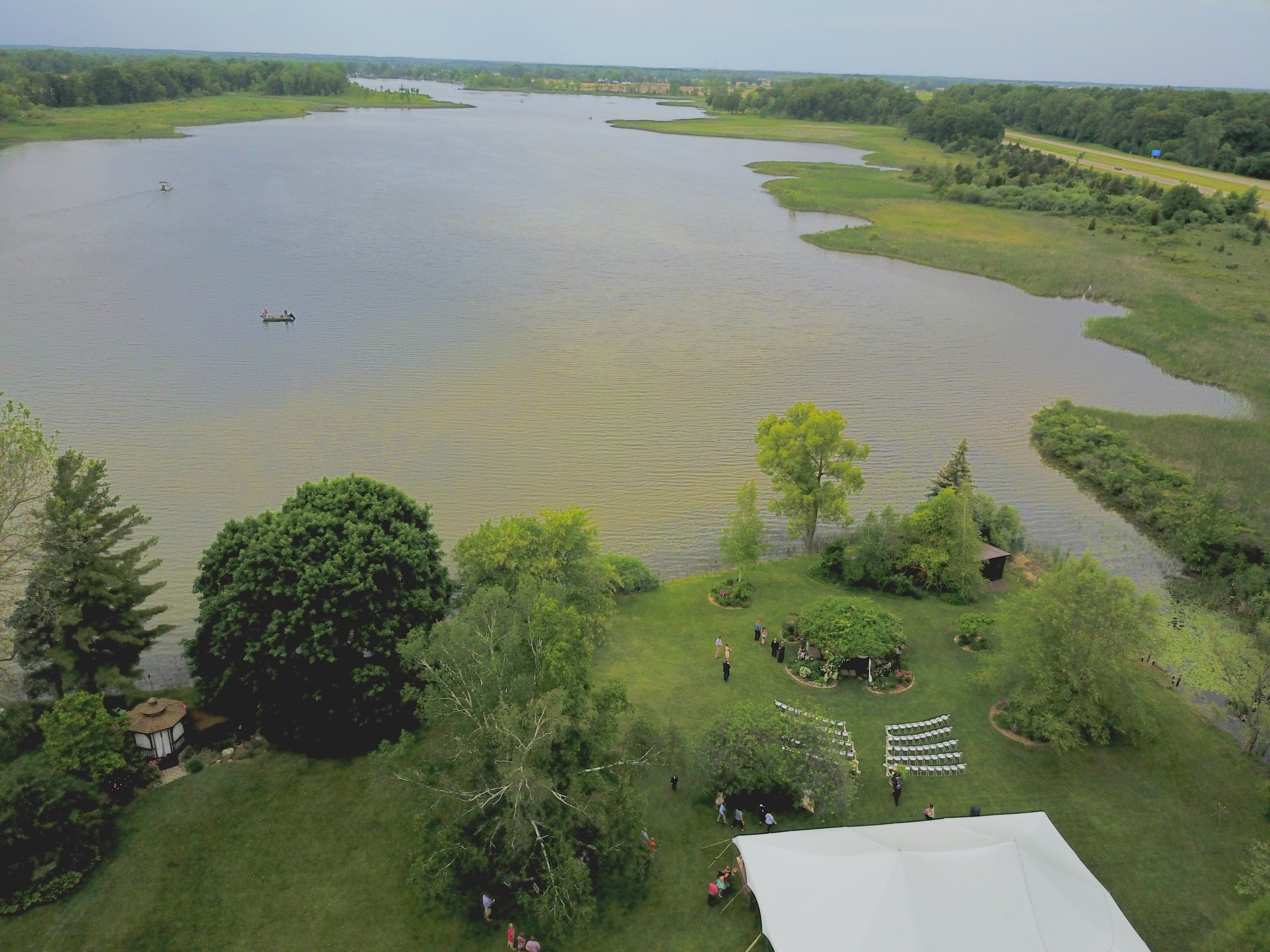 Island overview by drone