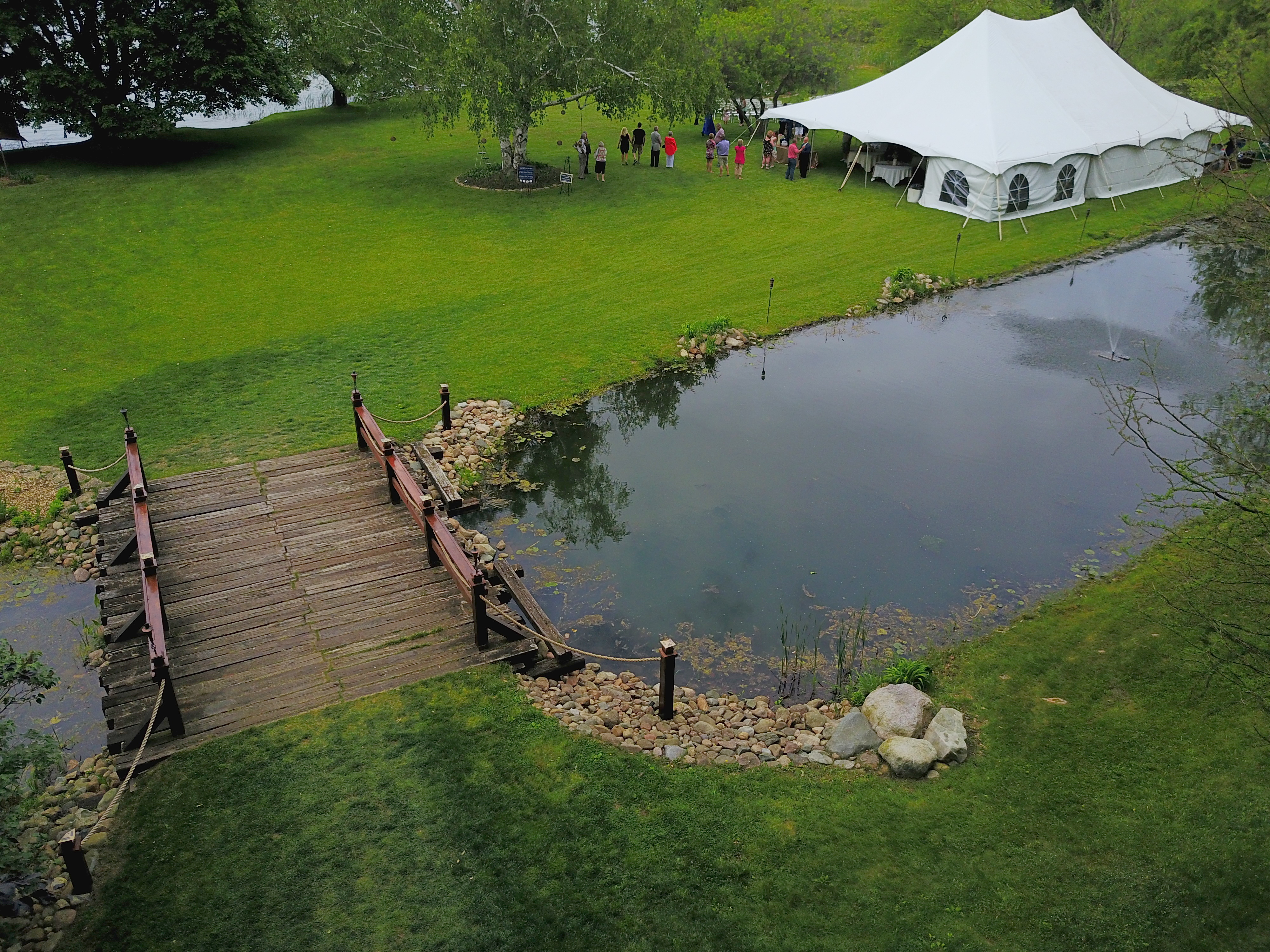 Island overview by drone