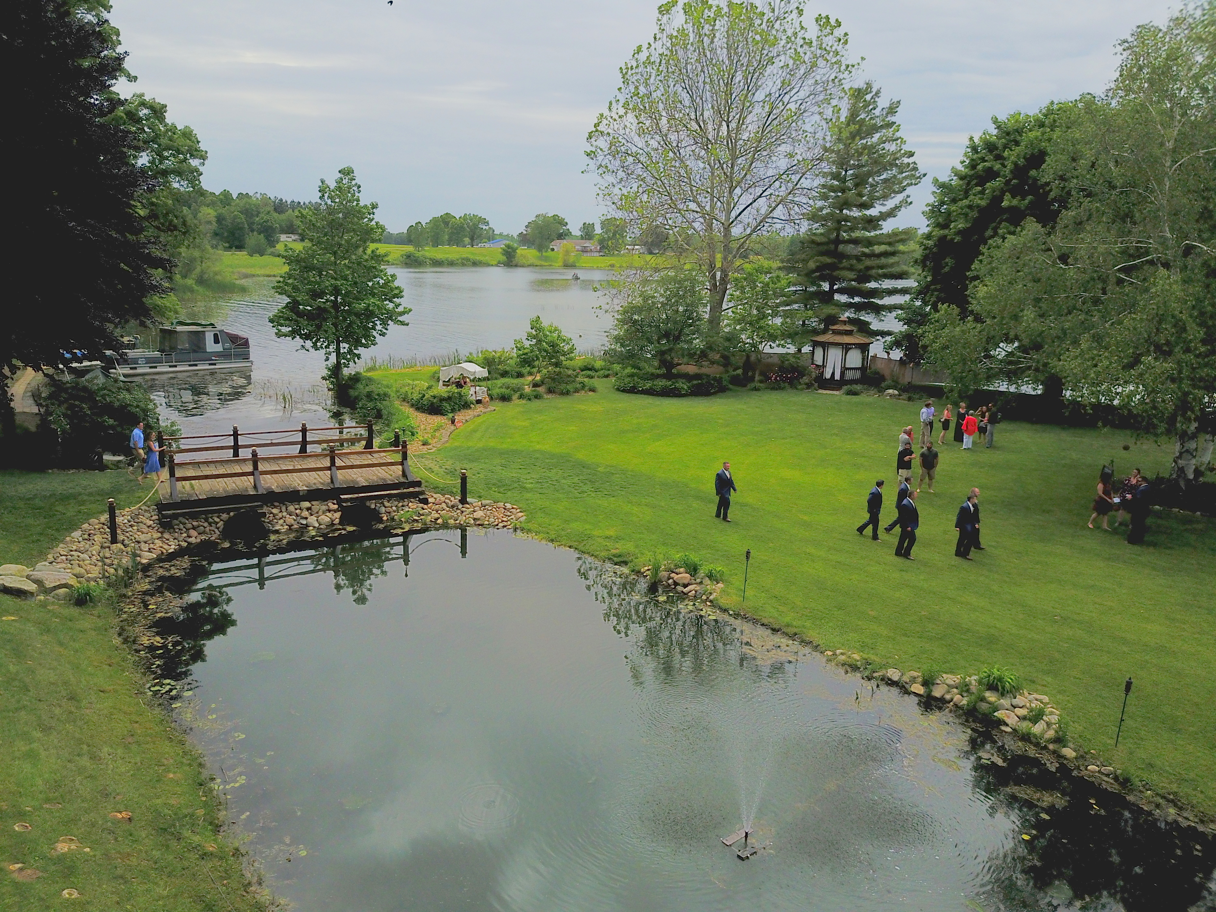 Island overview by drone