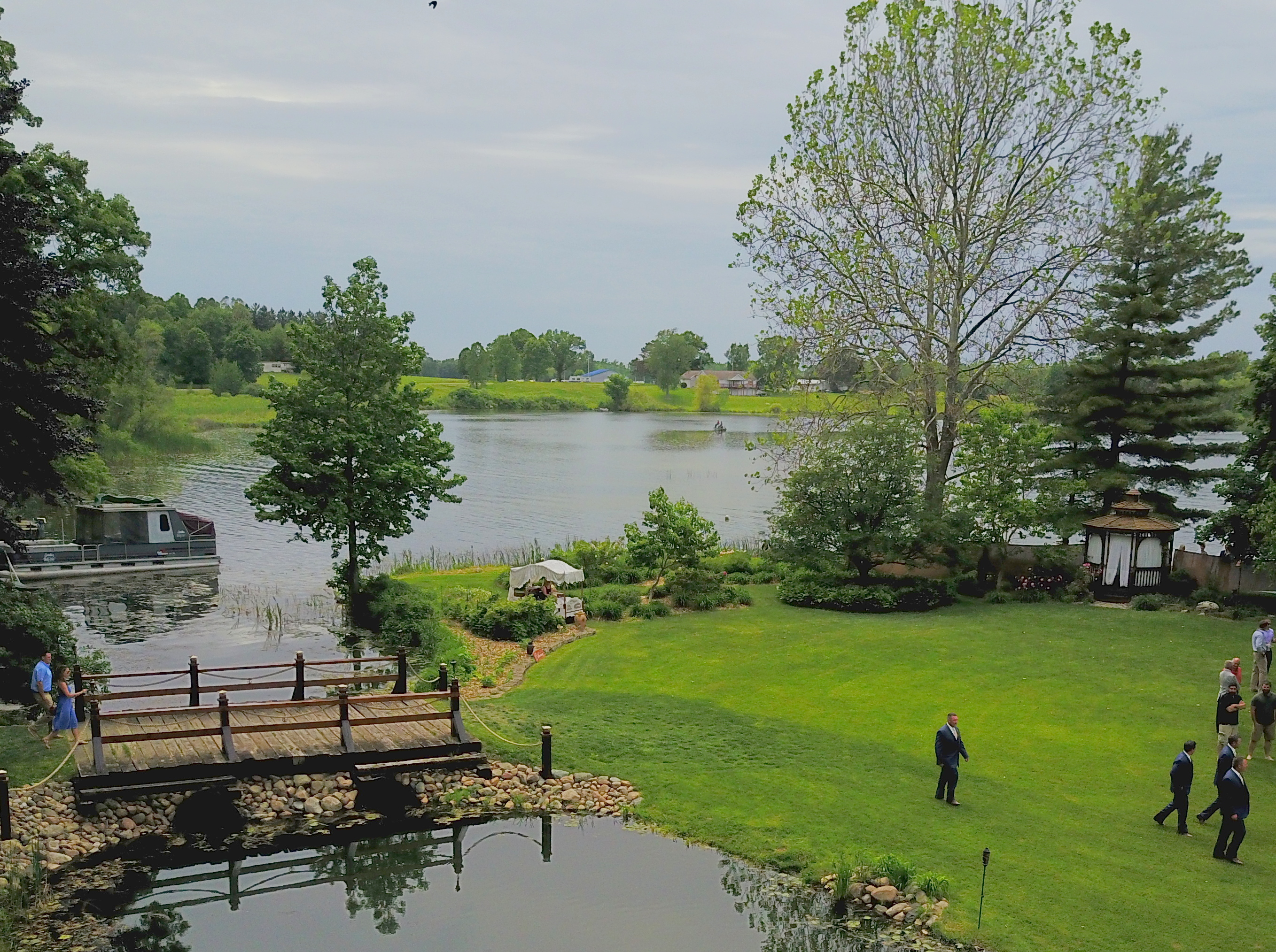 Island overview by drone