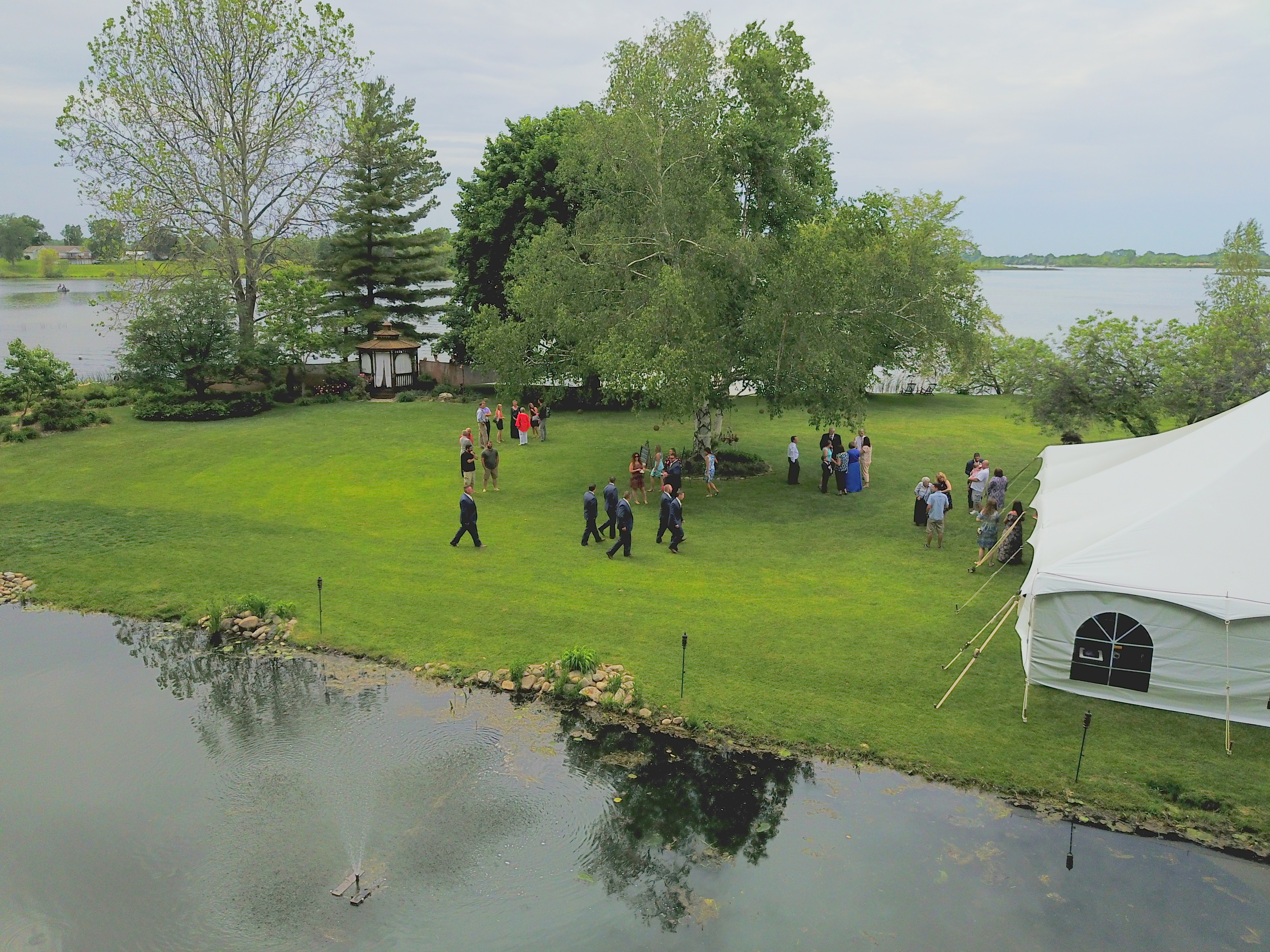 Island overview by drone