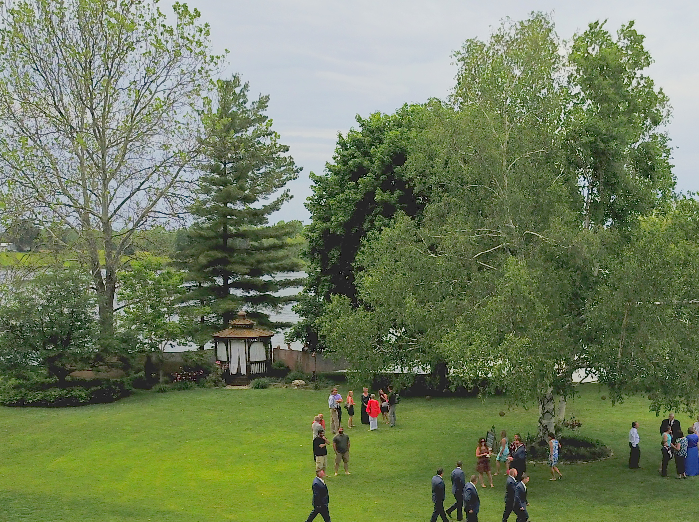 Island overview by drone